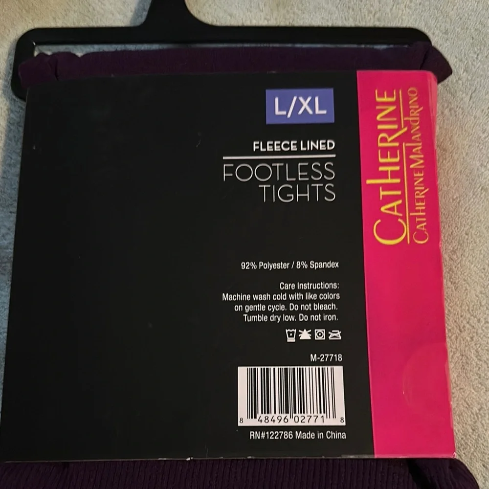 Catherine Malandrino Purple Footless Tights